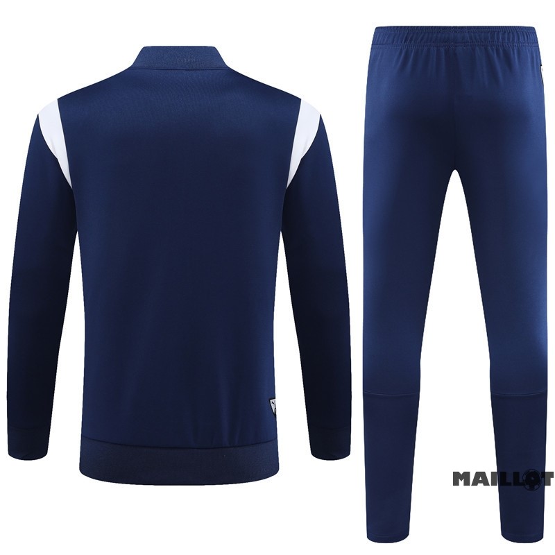 Foot Maillot Pas Cher Ensemble Complet Ropa Deportiva Con Cremallera Larga Marsella 2023 2024 Bleu
