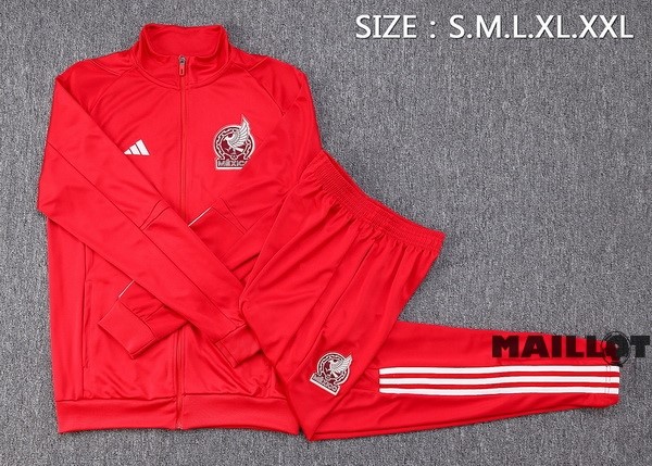 Foot Maillot Pas Cher Ensemble Complet Ropa Deportiva Con Cremallera Larga Mexique 2023 Rouge