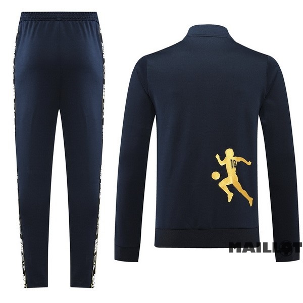 Foot Maillot Pas Cher Ensemble Complet Ropa Deportiva Con Cremallera Larga Napoli 2022 2023 Bleu Marine