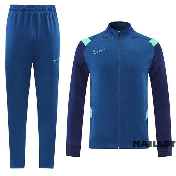 Foot Maillot Pas Cher Ensemble Complet Ropa Deportiva Con Cremallera Larga Nike 2022 2023 Bleu