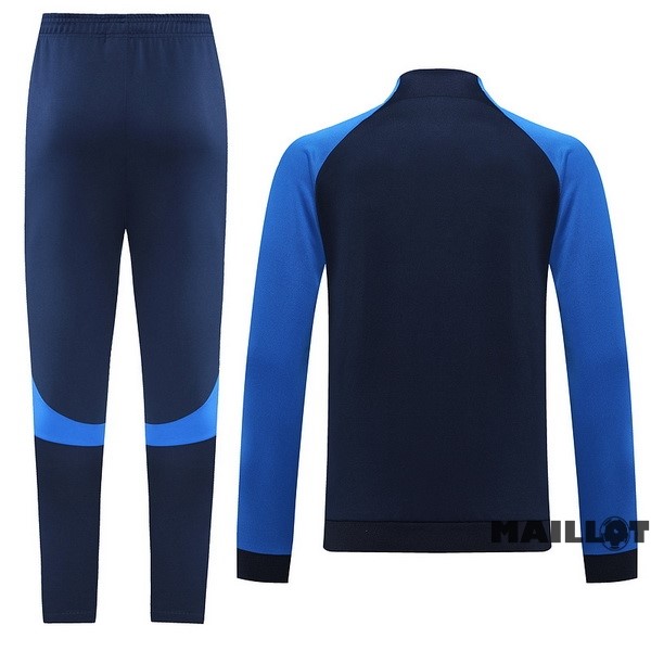 Foot Maillot Pas Cher Ensemble Complet Ropa Deportiva Con Cremallera Larga Nike 2022 2023 III Bleu