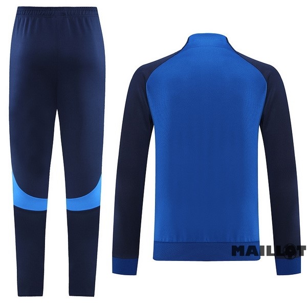 Foot Maillot Pas Cher Ensemble Complet Ropa Deportiva Con Cremallera Larga Nike 2022 2023 II Bleu