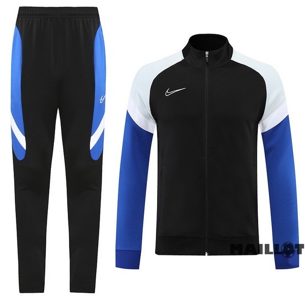 Foot Maillot Pas Cher Ensemble Complet Ropa Deportiva Con Cremallera Larga Nike 2022 2023 Noir Bleu Blanc