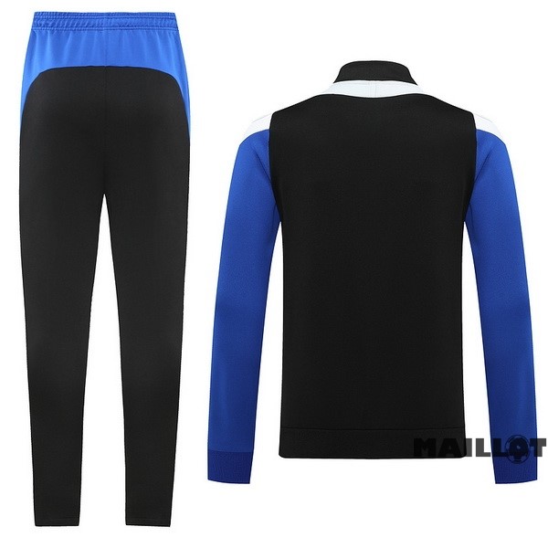 Foot Maillot Pas Cher Ensemble Complet Ropa Deportiva Con Cremallera Larga Nike 2022 2023 Noir Bleu Blanc