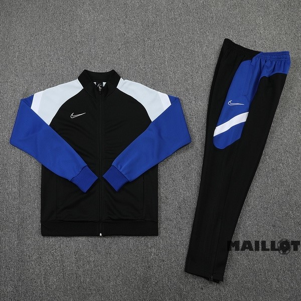 Foot Maillot Pas Cher Ensemble Complet Ropa Deportiva Con Cremallera Larga Nike 2022 2023 Noir Bleu Blanc