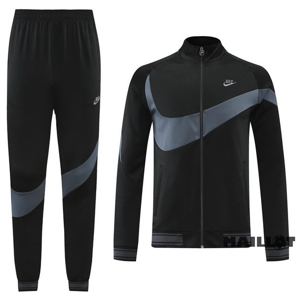 Foot Maillot Pas Cher Ensemble Complet Ropa Deportiva Con Cremallera Larga Nike 2022 2023 Noir