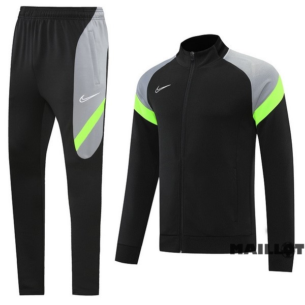 Foot Maillot Pas Cher Ensemble Complet Ropa Deportiva Con Cremallera Larga Nike 2022 2023 Noir Gris Vert