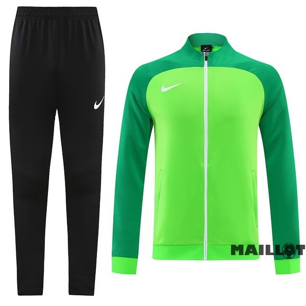 Foot Maillot Pas Cher Ensemble Complet Ropa Deportiva Con Cremallera Larga Nike 2022 2023 Noir II Vert