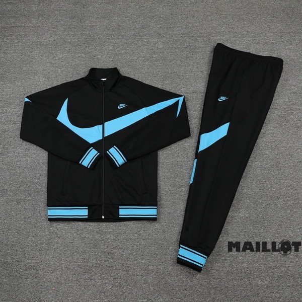 Foot Maillot Pas Cher Ensemble Complet Ropa Deportiva Con Cremallera Larga Nike 2022 2023 Noir