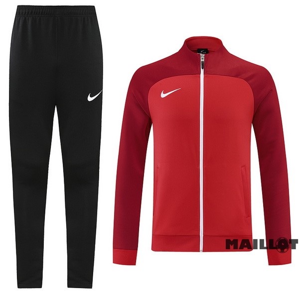 Foot Maillot Pas Cher Ensemble Complet Ropa Deportiva Con Cremallera Larga Nike 2022 2023 Noir I Rouge