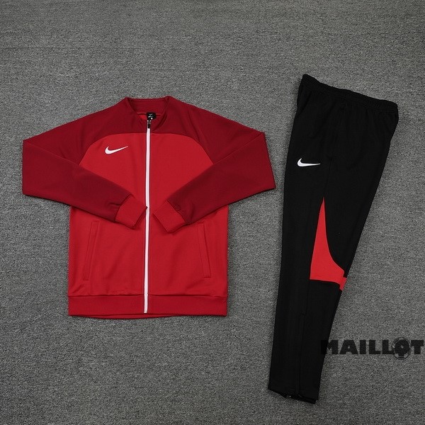 Foot Maillot Pas Cher Ensemble Complet Ropa Deportiva Con Cremallera Larga Nike 2022 2023 Noir I Rouge