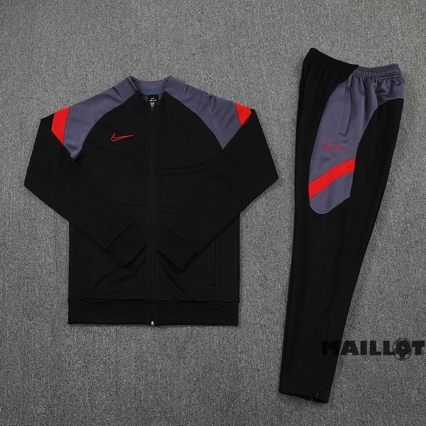 Foot Maillot Pas Cher Ensemble Complet Ropa Deportiva Con Cremallera Larga Nike 2022 2023 Noir