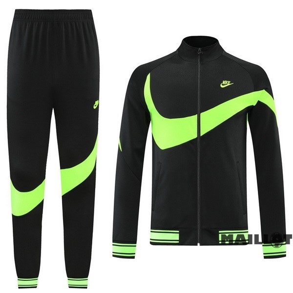 Foot Maillot Pas Cher Ensemble Complet Ropa Deportiva Con Cremallera Larga Nike 2022 2023 Noir Vert