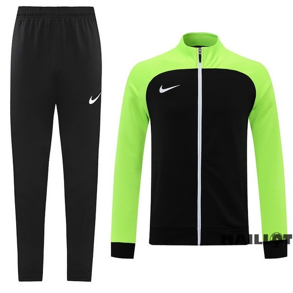 Foot Maillot Pas Cher Ensemble Complet Ropa Deportiva Con Cremallera Larga Nike 2022 2023 Vert Noir