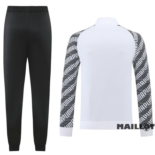 Foot Maillot Pas Cher Ensemble Complet Ropa Deportiva Con Cremallera Larga PUMA 2022 2023 Blanc Noir