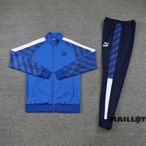 Foot Maillot Pas Cher Ensemble Complet Ropa Deportiva Con Cremallera Larga PUMA 2022 2023 Bleu