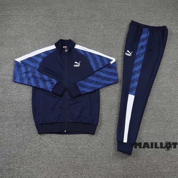 Foot Maillot Pas Cher Ensemble Complet Ropa Deportiva Con Cremallera Larga PUMA 2022 2023 Bleu