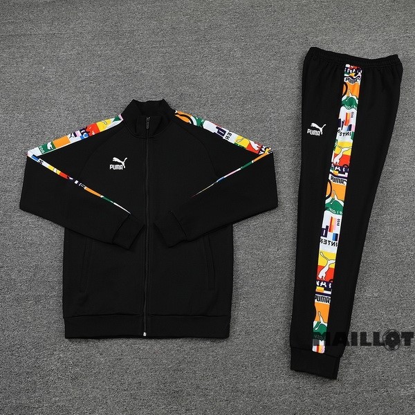 Foot Maillot Pas Cher Ensemble Complet Ropa Deportiva Con Cremallera Larga PUMA 2022 2023 Noir