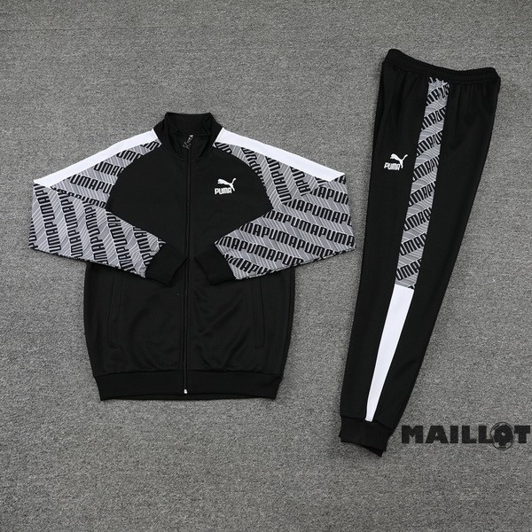 Foot Maillot Pas Cher Ensemble Complet Ropa Deportiva Con Cremallera Larga PUMA 2022 2023 Noir