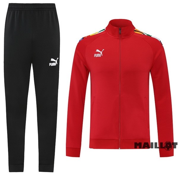 Foot Maillot Pas Cher Ensemble Complet Ropa Deportiva Con Cremallera Larga PUMA 2022 2023 Rouge Noir