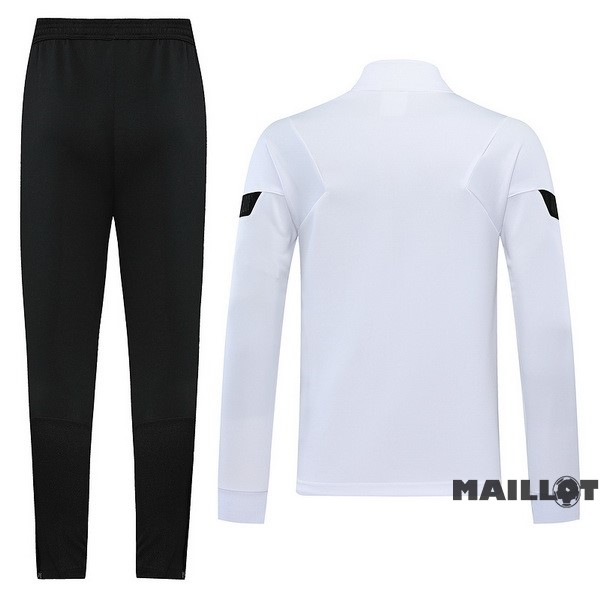 Foot Maillot Pas Cher Ensemble Complet Ropa Deportiva Con Cremallera Larga Paris Saint Germain 2022 2023 Blanc Noir