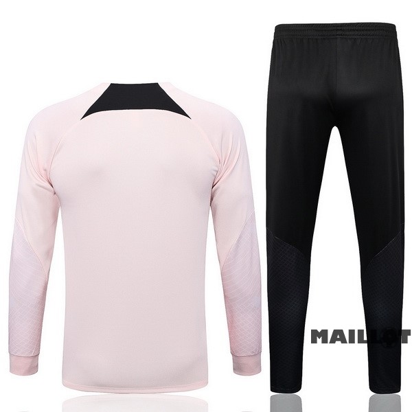 Foot Maillot Pas Cher Ensemble Complet Ropa Deportiva Con Cremallera Larga Paris Saint Germain 2022 2023 Rose Noir