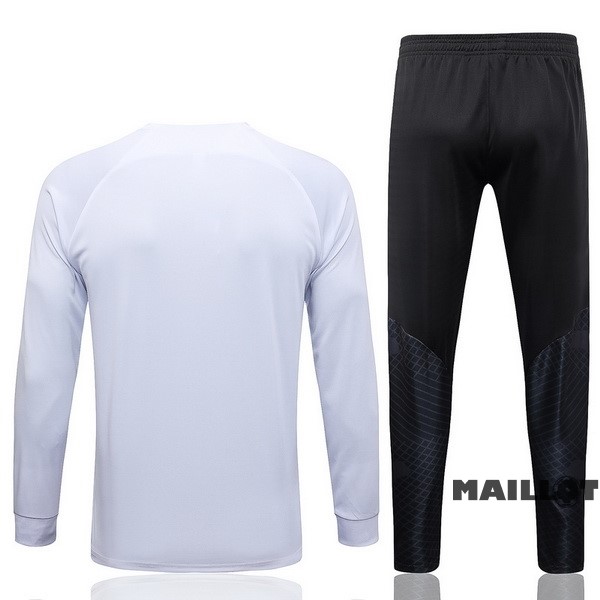 Foot Maillot Pas Cher Ensemble Complet Ropa Deportiva Con Cremallera Larga Paris Saint Germain 2023 2024 Blanc Noir