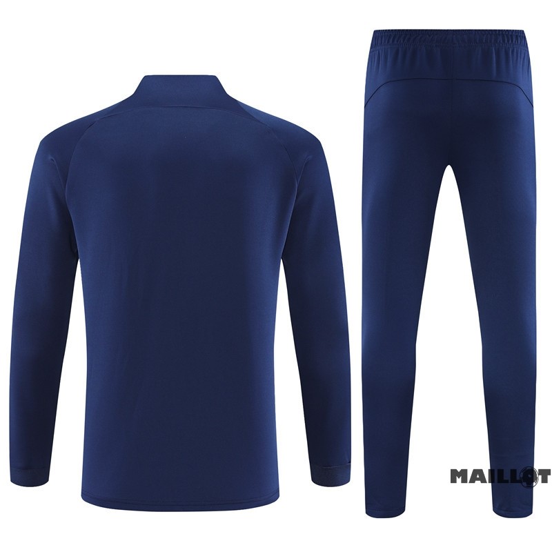 Foot Maillot Pas Cher Ensemble Complet Ropa Deportiva Con Cremallera Larga Paris Saint Germain 2023 2024 Bleu I Marine