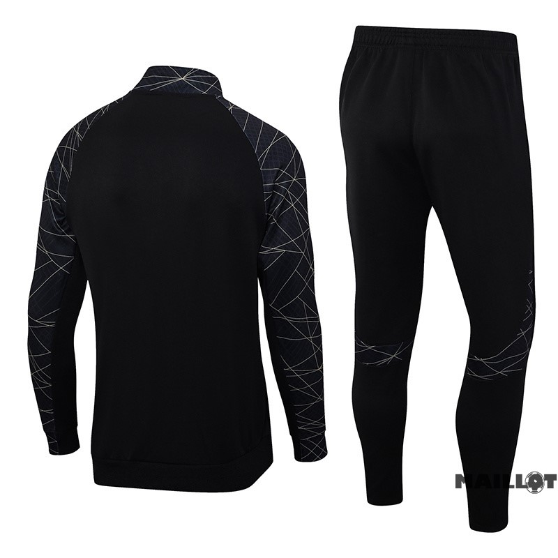 Foot Maillot Pas Cher Ensemble Complet Ropa Deportiva Con Cremallera Larga Paris Saint Germain 2023 2024 I Noir