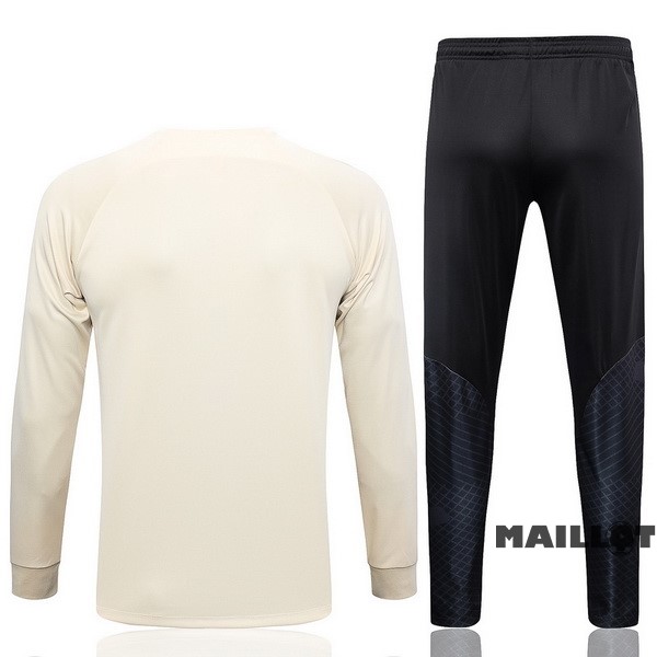 Foot Maillot Pas Cher Ensemble Complet Ropa Deportiva Con Cremallera Larga Paris Saint Germain 2023 2024 Jaune Noir