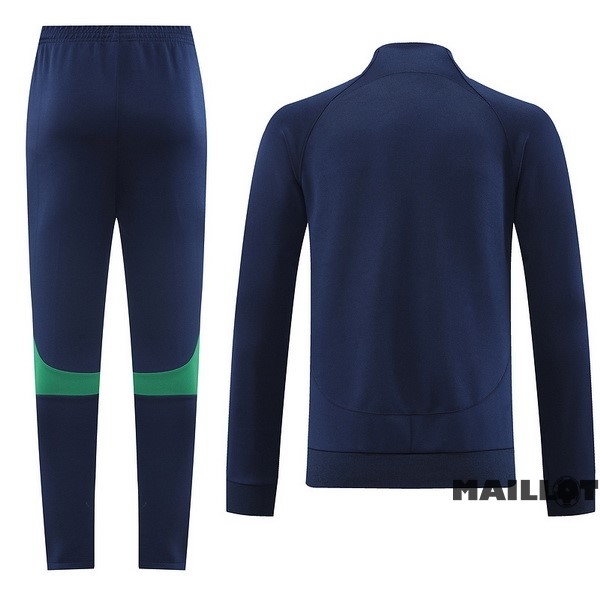 Foot Maillot Pas Cher Ensemble Complet Ropa Deportiva Con Cremallera Larga Portugal 2022 Bleu Rouge