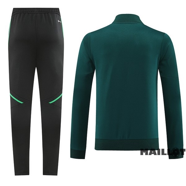 Foot Maillot Pas Cher Ensemble Complet Ropa Deportiva Con Cremallera Larga Real Madrid 2022 2023 Noir Vert