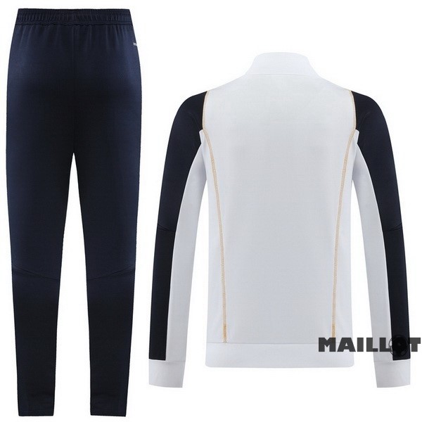 Foot Maillot Pas Cher Ensemble Complet Ropa Deportiva Con Cremallera Larga Real Madrid 2023 2024 Bleu Marine