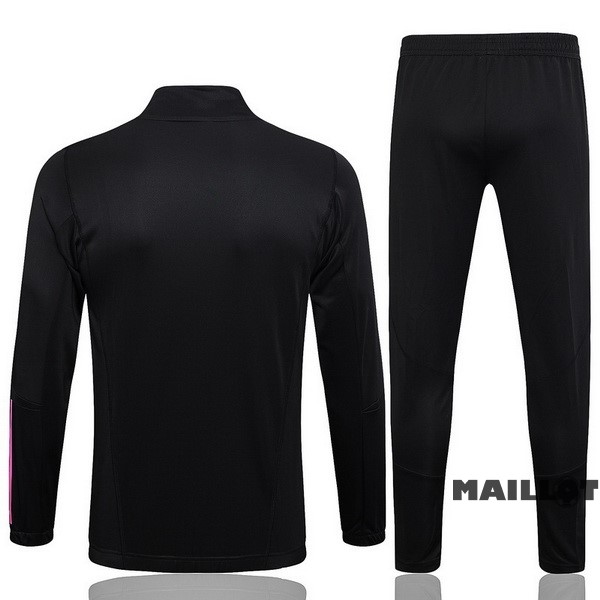 Foot Maillot Pas Cher Ensemble Complet Ropa Deportiva Con Cremallera Larga Real Madrid 2023 2024 Noir
