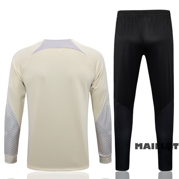 Foot Maillot Pas Cher Ensemble Complet Ropa Deportiva Con Cremallera Larga Tottenham Hotspur 2022 2023 Blanc Jaune Noir
