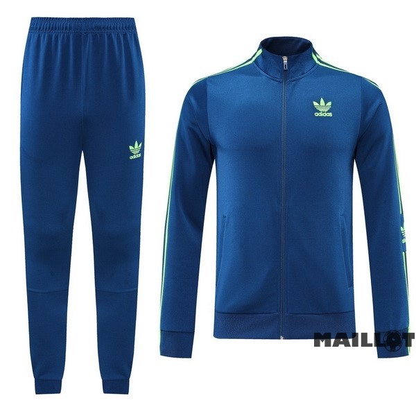 Foot Maillot Pas Cher Ensemble Complet Ropa Deportiva Con Cremallera Larga adidas 2022 2023 Bleu Vert