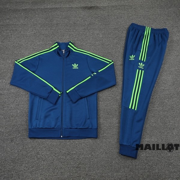 Foot Maillot Pas Cher Ensemble Complet Ropa Deportiva Con Cremallera Larga adidas 2022 2023 Bleu Vert