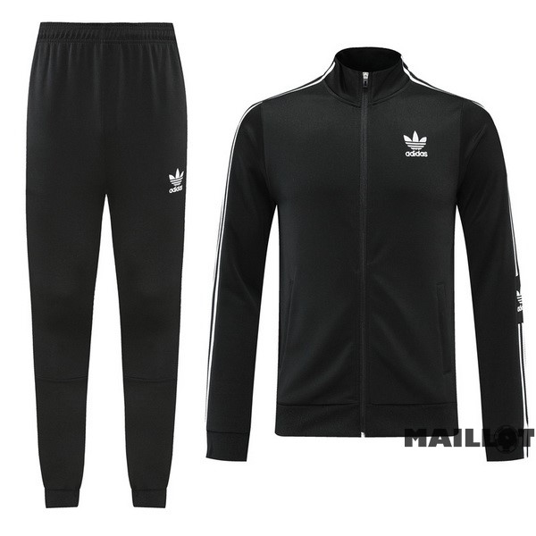 Foot Maillot Pas Cher Ensemble Complet Ropa Deportiva Con Cremallera Larga adidas 2022 2023 Noir