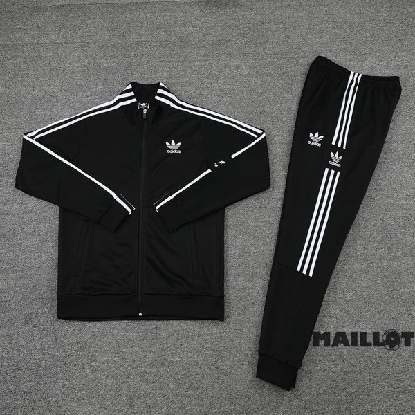 Foot Maillot Pas Cher Ensemble Complet Ropa Deportiva Con Cremallera Larga adidas 2022 2023 Noir