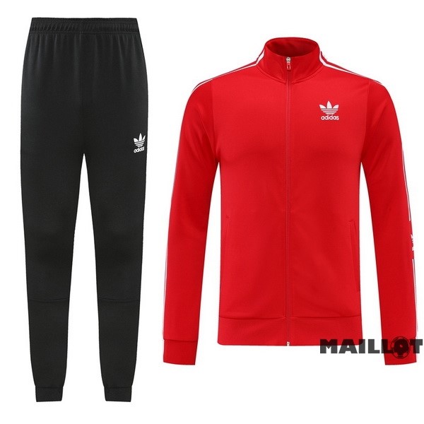 Foot Maillot Pas Cher Ensemble Complet Ropa Deportiva Con Cremallera Larga adidas 2022 2023 Rouge Noir