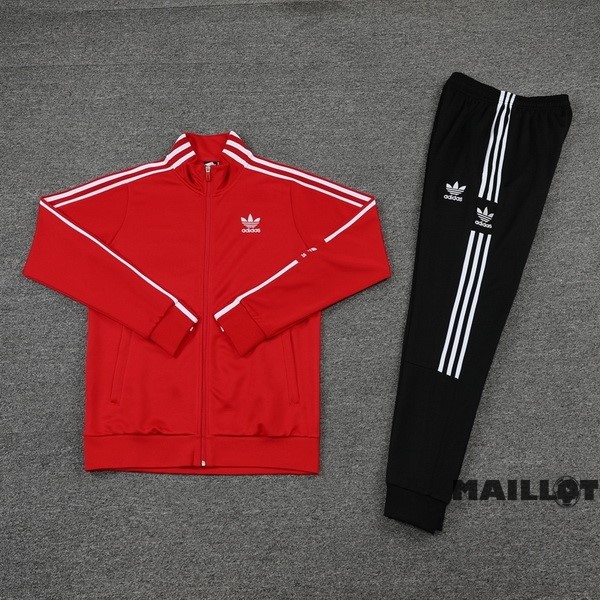 Foot Maillot Pas Cher Ensemble Complet Ropa Deportiva Con Cremallera Larga adidas 2022 2023 Rouge Noir