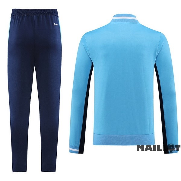 Foot Maillot Pas Cher Ensemble Complet Ropa Deportiva Con Cremallera Larga adidas 2023 Bleu