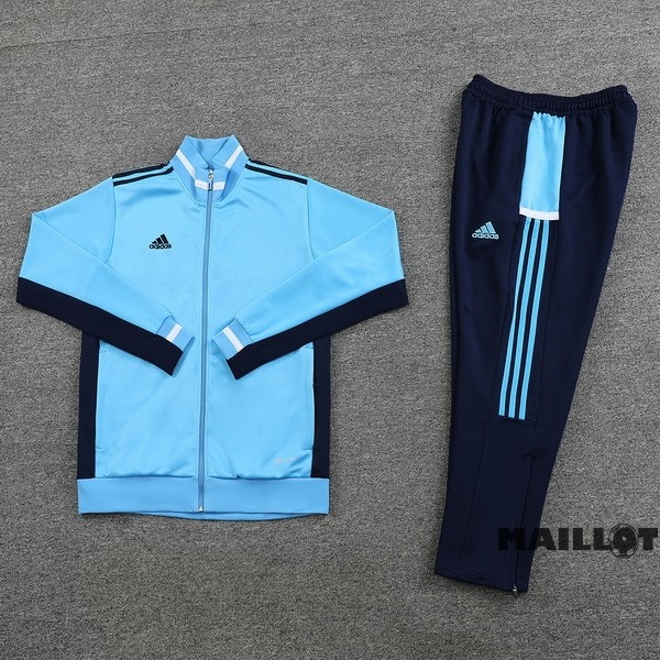 Foot Maillot Pas Cher Ensemble Complet Ropa Deportiva Con Cremallera Larga adidas 2023 Bleu