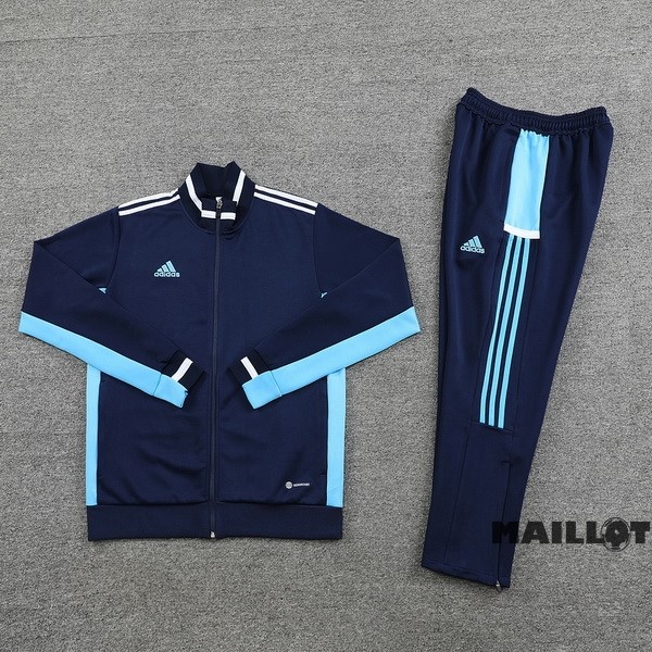 Foot Maillot Pas Cher Ensemble Complet Ropa Deportiva Con Cremallera Larga adidas 2023 Bleu