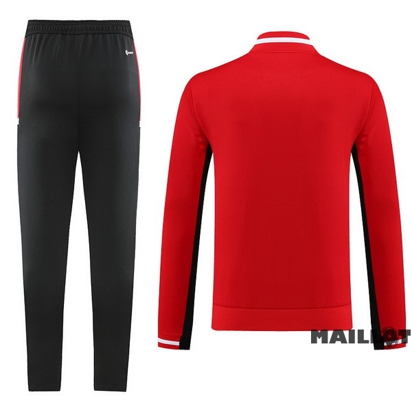 Foot Maillot Pas Cher Ensemble Complet Ropa Deportiva Con Cremallera Larga adidas 2023 Rouge Noir