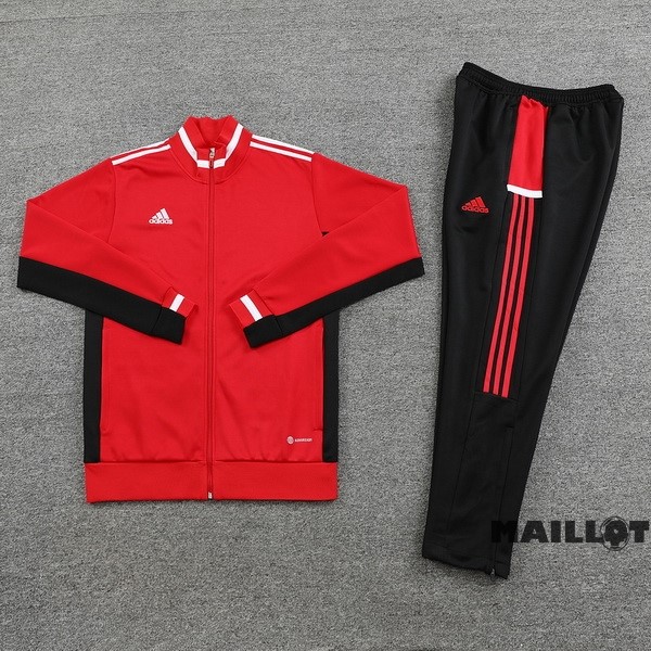 Foot Maillot Pas Cher Ensemble Complet Ropa Deportiva Con Cremallera Larga adidas 2023 Rouge Noir