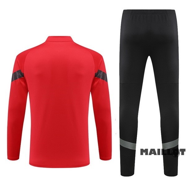 Foot Maillot Pas Cher Ensemble Complet Sudadera Entrainement AC Milan 2022 2023 Rouge I Noir