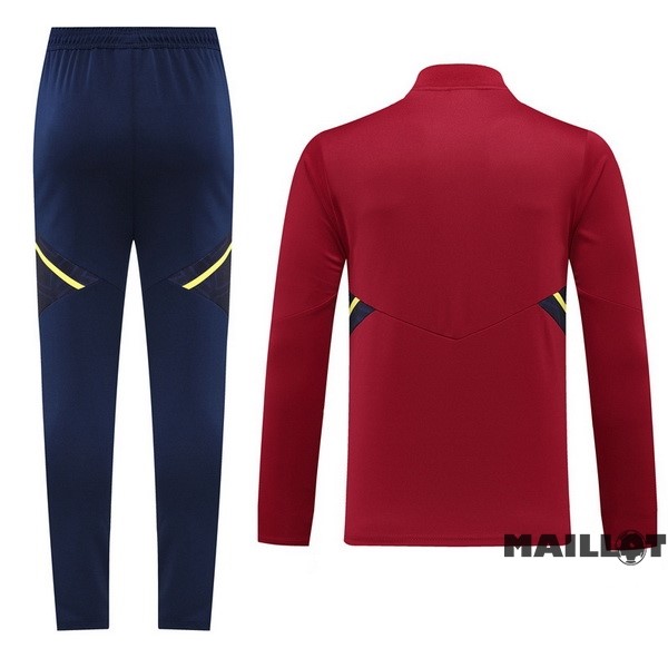 Foot Maillot Pas Cher Ensemble Complet Sudadera Entrainement Ajax 2023 2024 Bordeaux Bleu