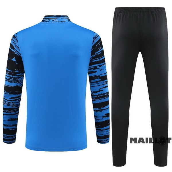 Foot Maillot Pas Cher Ensemble Complet Sudadera Entrainement Al Nassr 2022 2023 Bleu I Noir