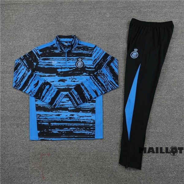 Foot Maillot Pas Cher Ensemble Complet Sudadera Entrainement Al Nassr 2022 2023 Bleu I Noir